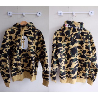 Bape x Champion Hoodie Camo(ของแท้)