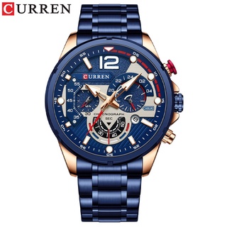 Curren Curren 8395 นาฬิกาข้อมือควอตซ์แฟชั่น สายแสตนเลส มีปฏิทิน สําหรับบุรุษ (รุ่นอัพเกรด มิถุนายน 2022)