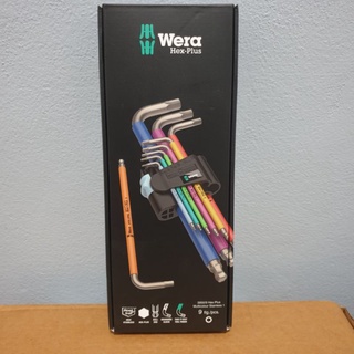 ชุดประแจหกเหลี่ยม WERA  3950/9 Hex-Plus Multicolor Stainless1