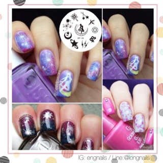 แผ่นปั๊มลายเล็บ เซเลอร์มูน sailormoon  (opi essie orly zoya)