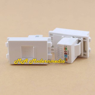 SOCKET Cat6(กด) เมีย สามารถใส่ wall Plate PANA รุ่นใหม่ Wide Series FEMALE SOCKET Module WALL FACE PLATE OUTLET6