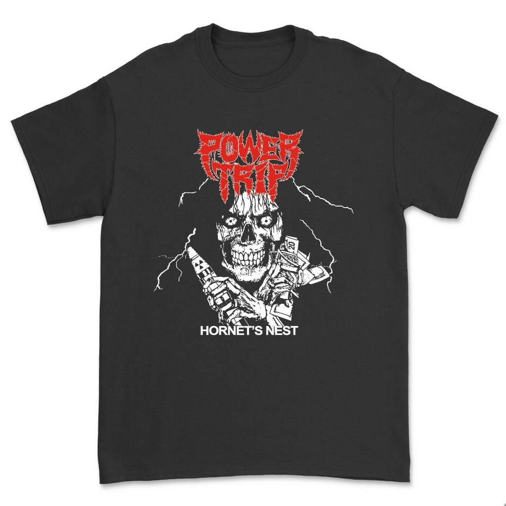 ผลิตภัณฑ์ใหม่ เสื้อยืดผู้ชาย เทรนด์ใหม่! อัลบั้ม Power Trip Hornets Nest แบบเดี่ยว