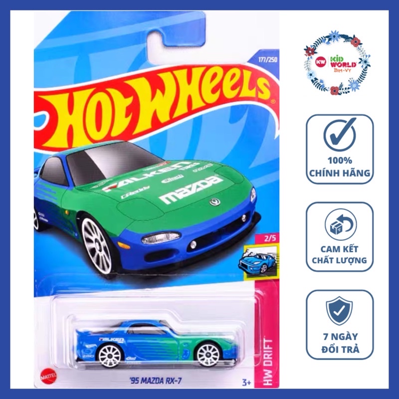 Hot Wheels basic Falken 95 Mazda RX-7 HCV86 รถโมเดล