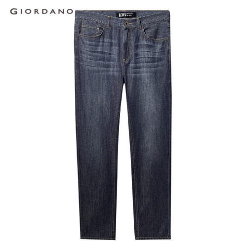 GIORDANO MEN Moustache thin straight jeans 01119202