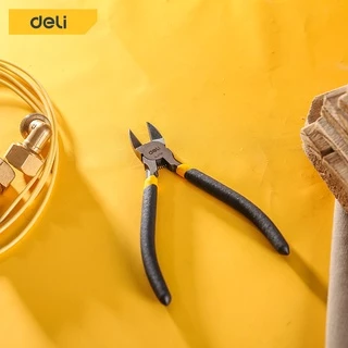 Deli คีมปอกสายไฟ คีมตัดปากเฉียง ตัดสายไฟ ตัดลวดอิเล็กทรอนิกส์ 4.5/6/7 นิ้ว แข็งแรง Cutting Nippers