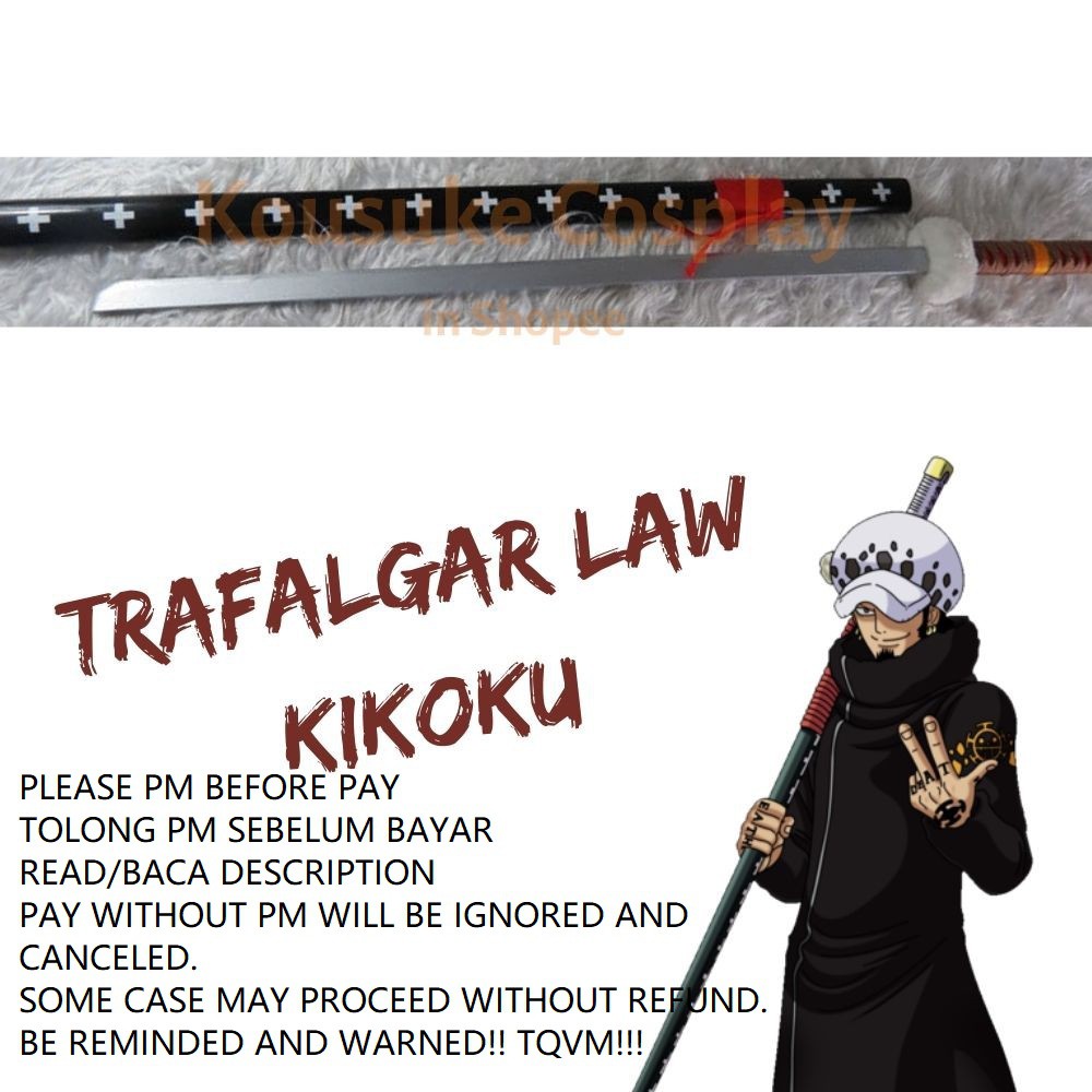 1:1 คอลเลกชันอะนิเมะดาบคอสเพลย์ Trafalgar Law One Piece Surgeon Of Death 1M 1.2M