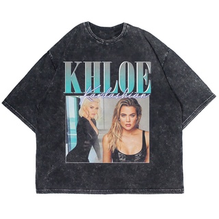 การพิมพ์ฝ้ายเสื้อยืด พิมพ์ลาย Khole KARDASHIAN WASHING VINTAGES-4XL