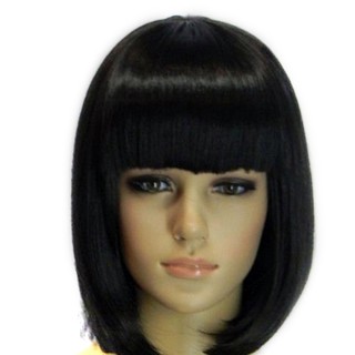 วิกผมสั้น Neat Bangs BOB คอสเพลย์วิกผมสำหรับปาร์ตี้วันฮาโลวีน