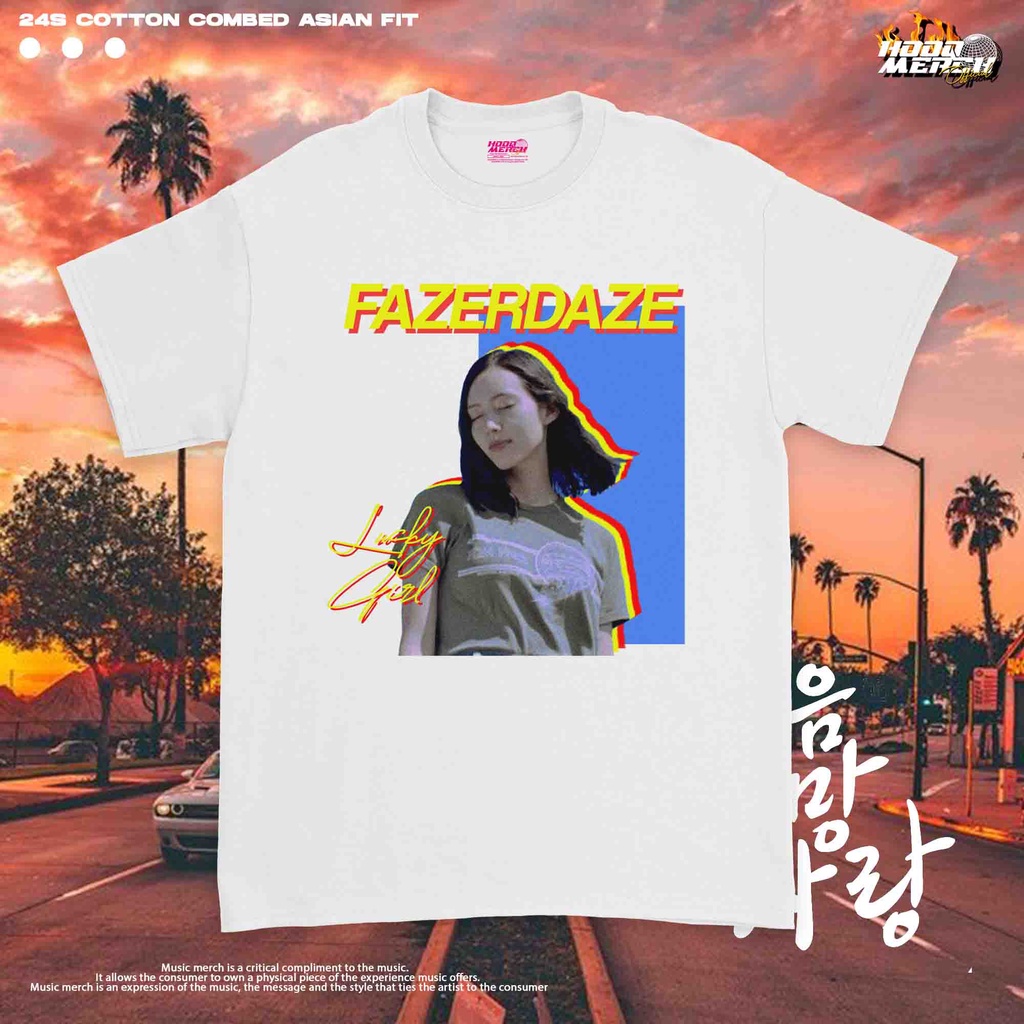 【Hot】Fazerdaze LUCKY GIRL เสื้อยืดลําลองสําหรับเด็กผู้หญิง