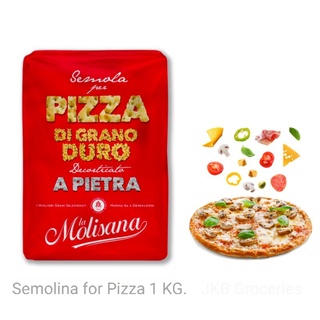 La Molisana Semolina(Durum) for Pizza 1 Kg. แป้งสาลีดูรัมเซโมลิน่าสำหรับทำพิซซ่า ขนาด 1 กิโลกรัม