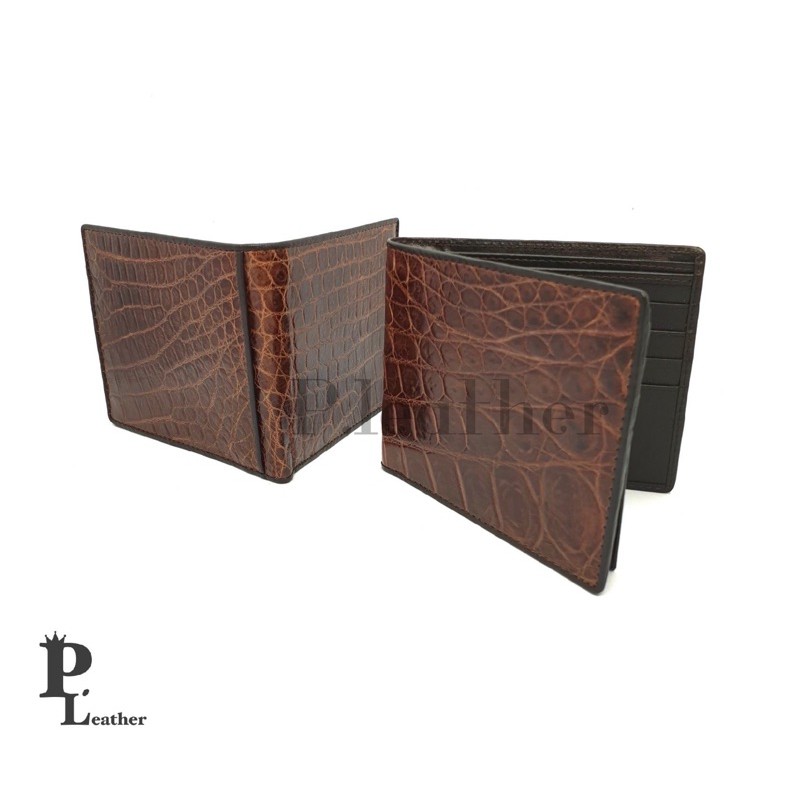 P.Leather💎กระเป๋าสตางค์ใบสั้น หนังจระเข้แท้ กระเป๋าเงิน ส่วนท้อง พร้อมส่ง🚚