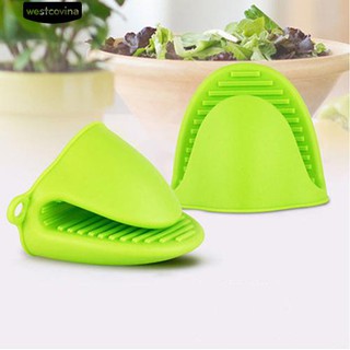 ผู้ถือเตาอบความร้อนด้วยความร้อนแบบสีอัลบัม BBQ Baking Silicone Mitt GloveTool