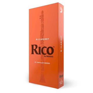 ลิ้นกล่องส้ม Rico Clarinet Reeds Orange Case 25 Pieces/Box บีแฟลตคลาริเน็ต (กล่อง)