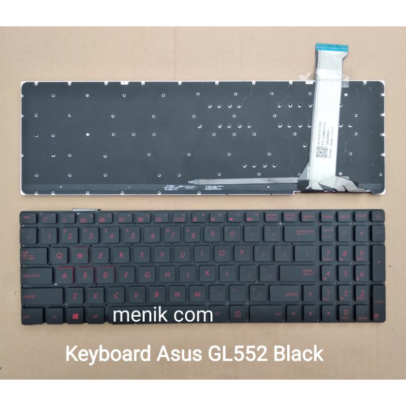 คีย์บอร์ด ASUS ROG GL552 GL552JX GL552VW GL552VX สีดํา NUMERIC BACKLITE