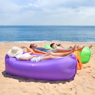 โซฟาเป่าลมแบบพกพาพร้อมหมอนหนุน Inflatable Couch and Pillow