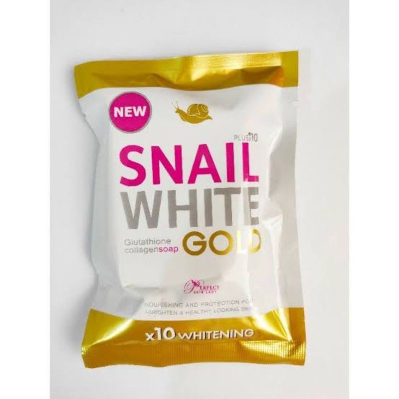 สบู่ สเนลไวท์โกลด์กลูต้าโซฟ ซองขอบทอง 80g