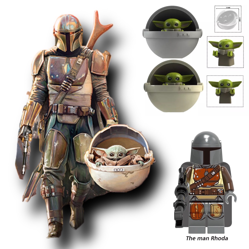 Star Wars ฟิกเกอร์ปุ่มเล็กThe man Rhoda ,Baby Yoda
