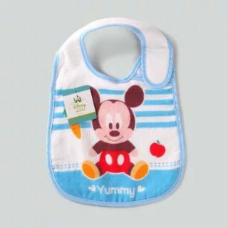 Bib disney ผ้ากันเปื้อนนุ่ม ซับน้ำลาย กันเปื้อน ลายน่ารัก