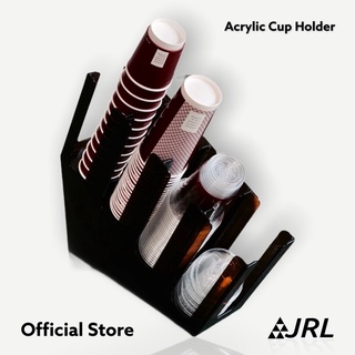 JRL ที่ใส่แก้วอคริลิก 4 ช่อง แบบเอียง (สีชาใส)