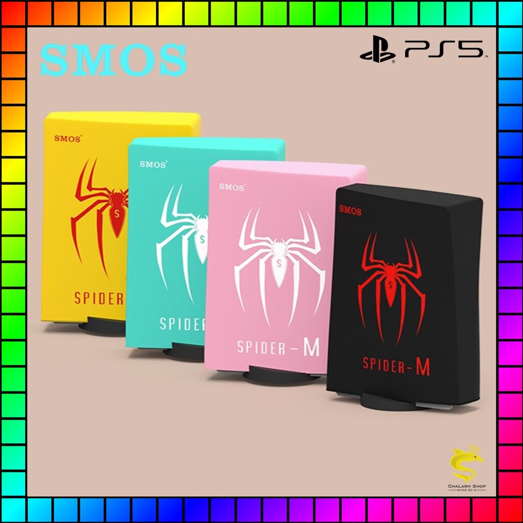 SMOS ผ้าคุมเครื่องกันฝุ่น PS5 รุ่นแรก แบบตั้งลาย Spider