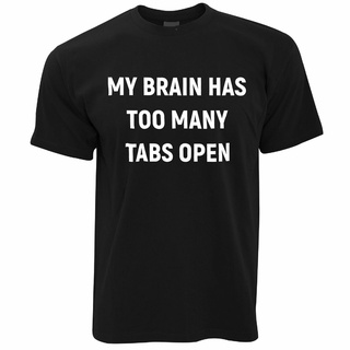 [S-5XL] เสื้อยืด ลาย Nerd My Brain Has Too and Tabs สไตล์วินเทจ