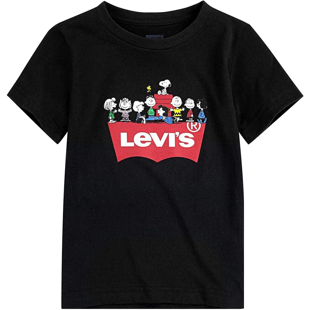 ✥▧GAga ลีวายส์เสื้อยืดยอดนิยม Levi_s Boys_ Character Batwing T-Shirt เสื้อยืด รุ่น Dark ดำ [ขายดี]