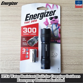 Energizer® IPX4 Water Resistant Built for Camping Outdoors Emergency Batteries Included ไฟฉายขนาดพกพา แบบกันน้ำ