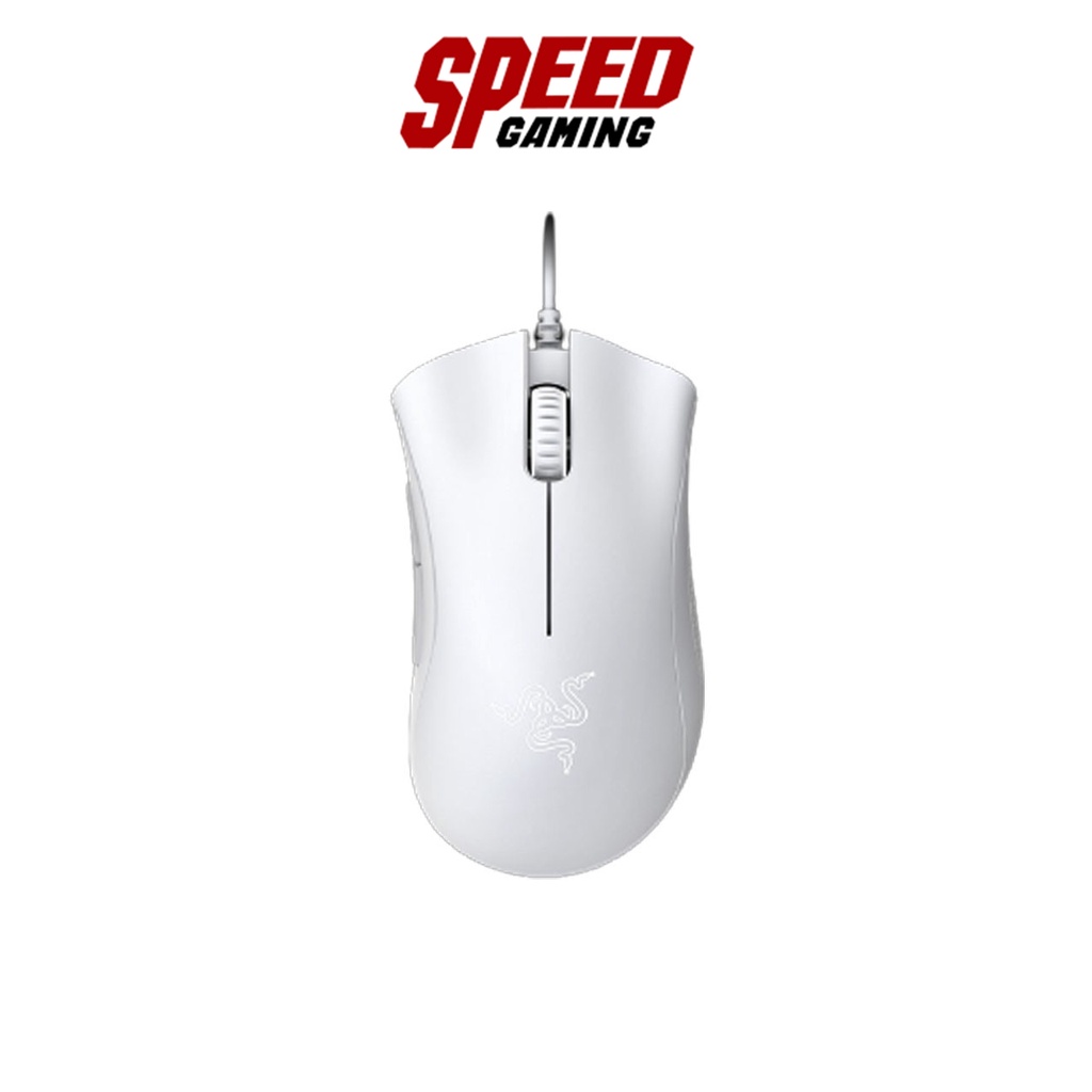 RAZER GAMING MOUSE DEATHADDER ESSENTIAL WHITE DPI 6400 WHITE LIGHTING BY SPEED GAMING