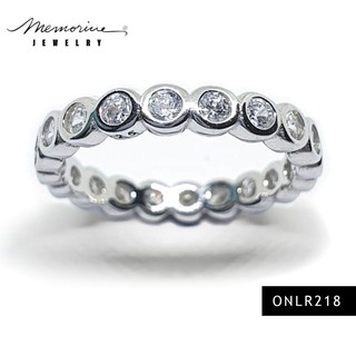 Memorine Jewelry แหวนเงินแท้ 925 ฝังเพชรสวิส (CZ) : ONLR218