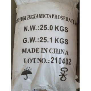 โซเดียมเฮกซะเมต้าฟอสเฟต Sodium Hexa Meta Phosphate 68% (SHMP) ขนาด 25 กิโล (25 kg)