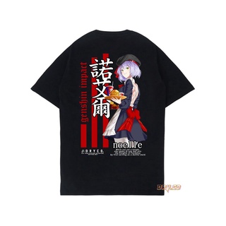 เสื้อยืดผ้าฝ้ายพิมพ์ลายขายดี เสื้อยืด พิมพ์ลาย Genshin impact noelle game สําหรับผู้ชาย และผู้หญิง