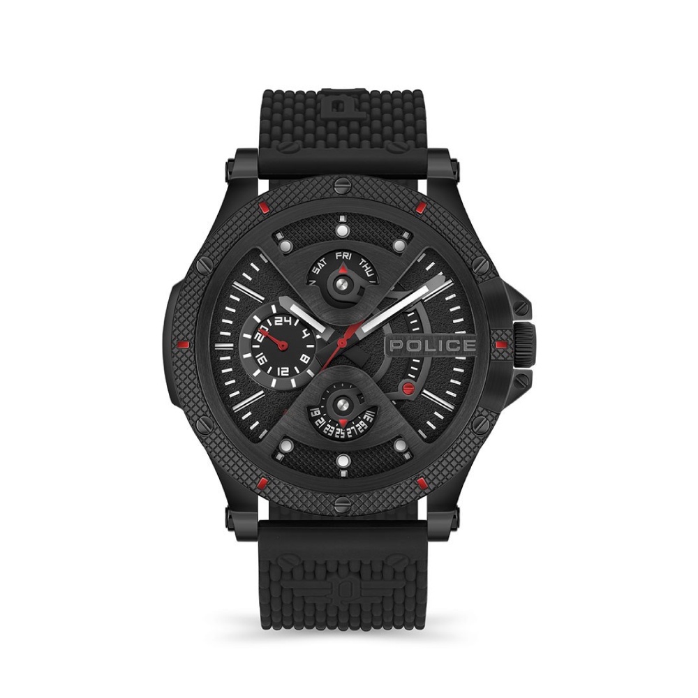 (ของแท้ประกันช้อป) POLICE นาฬิกาข้อมือผู้ชาย Multifunction SURIGAO watch รุ่น PEWJQ2110551 สีแดง นาฬิกาข้อมือ