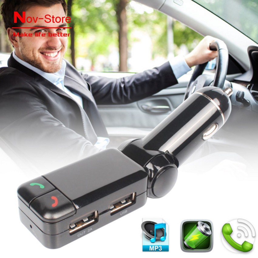 Bluetooth Car Kit Wireless FM Transmitter Modulator USB MP3 Audio Player A