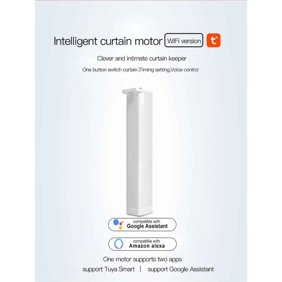 WiFi , Zigbee Curtain Motor Tuya มอเตอร์ม่านไฟฟ้า รองรับ Tuya App , Smart Life App ควบคุมด้วยเสียงผ่าน Alexa,Google Home