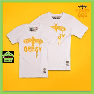 Beesy เสื้อคอกลม ชาย หญิง รุ่น Honey Bee สีขาว