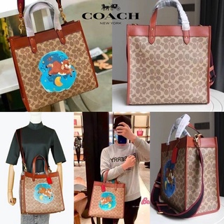 Coach  LUNAR NEW YEAR FIELD TOTE IN SIGNATURE CANVAS WITH OX