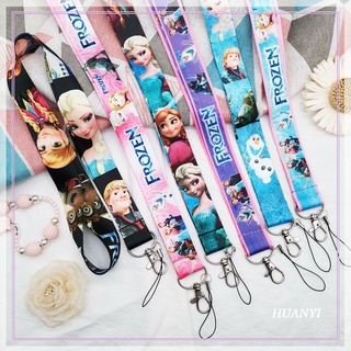 [พร้อมส่ง] สายพวงกุญแจคล้องคอ พิมพ์ลาย Frozen สําหรับนักเรียน