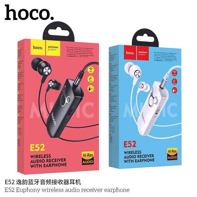 Hoco E52 Wireless Audio Receiver หูฟังบลูทูธ แบบคลิปหนีบติดเสื้อ