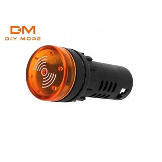 DIYMORE 12V ไฟแฟลช Led สีเหลืองสัญญาณเตือน Buzzer Ad 16-22sm