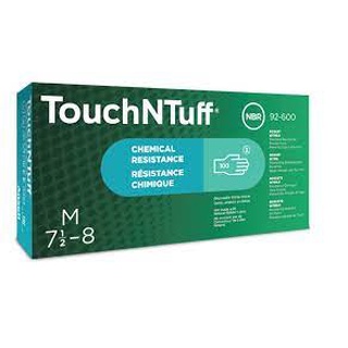 ถุงมือยางไนไตรสีเขียวไม่มีแป้ง Ansell รุ่น Touch-N-Tuff 92-600