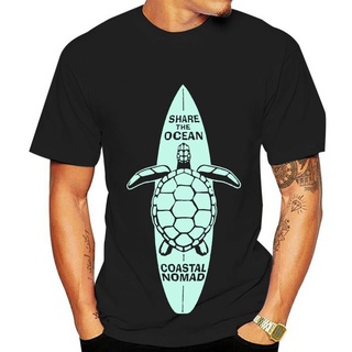 เสื้อยืดพิมพ์ลายแฟชั่น เสื้อยืด ลาย Nomad SUP Surf Paddle Board Surfing Share Ocean Sea สีเทา