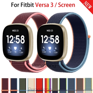 สายนาฬิกาข้อมือไนล่อนสําหรับ Fitbit Versa 3 / Sense Smart Bracelet