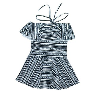 Easy Swim One-Piece Swimming Suit ( Black / White Stripes )