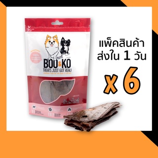 BOO&amp;KO ขนมสุนัข ตับหมูอบแห้ง 50 กรัม [6ถุง]