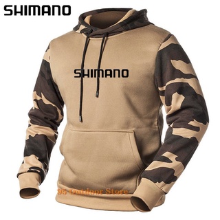 Shimano เสื้อแจ็กเก็ตกันหนาว แขนยาว มีฮู้ด ระบายอากาศได้ดี เหมาะกับใส่ตกปลา เดินป่า เล่นกีฬากลางแจ้ง สําหรับผู้ชาย