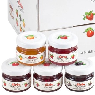 ดาร์โบ แยมจิ๋ว (แยมแบลกเคอเรนท์ ส้ม แอปพริคอต น้ำผึ้ง) Darbo Mini Jam (Black current, Orange, Rose apricot, Honey) 28g.