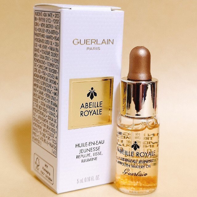 กล่อง 5 ml ล็อตใหม่ GUERLAIN Abeille Royale Youth Watery Oil ขนาดทดลอง 5 ml. เซรั่มออยล์ สูตรใหม่ หมดอายุ 01 / 2026