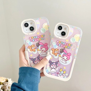 ✨ส่งเชือกเส้นเล็ก✨เคสไอโฟน14 Pro Max 13 12 11 เคส for iPhone 14พลัส น่ารัก สีขาว พกง่ายๆ การป้องกันการตก Case