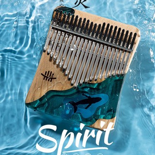 คาลิมบา พร้อมส่ง โลมาวาฬในมหาสมุทร Blue Ocean kalimba 17-21 คีย์โทน คาลิมบ้า HLURU แท้ blue Ocean Whale