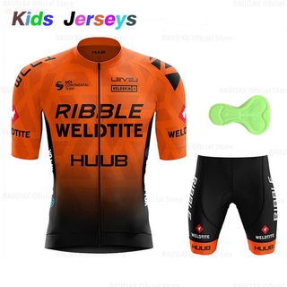 3D Padded Shorts Kids Boys Cycling Suit Children Cycling Jersey Set Breathable Outdoor Sports Clothing Set Short Sleeve Top 